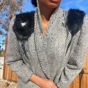 Vintage tweed blazer jacket